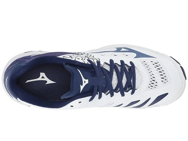 Mizuno - Wave Lightning Z5 Women's Volleyball Shoe, White-Navy, Size 7