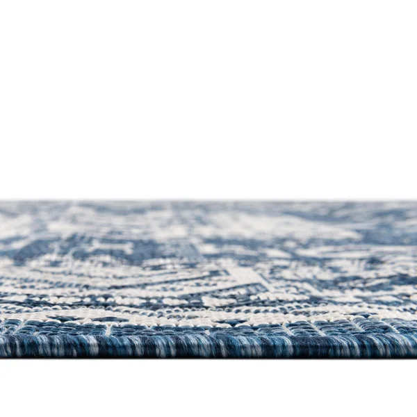 Outdoor Aztec Blue 10x13 Large Area Rug Indoor Outdoor Rug