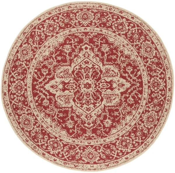 Safavieh LND137Q-3 3 x 5 ft. Linden 100 Rectangle Rug Red & Creme