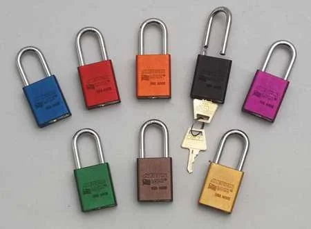 American Lock A1106KAS3YLW Lockout Padlock, ka, yellow, 1-7/8x22h, pk3