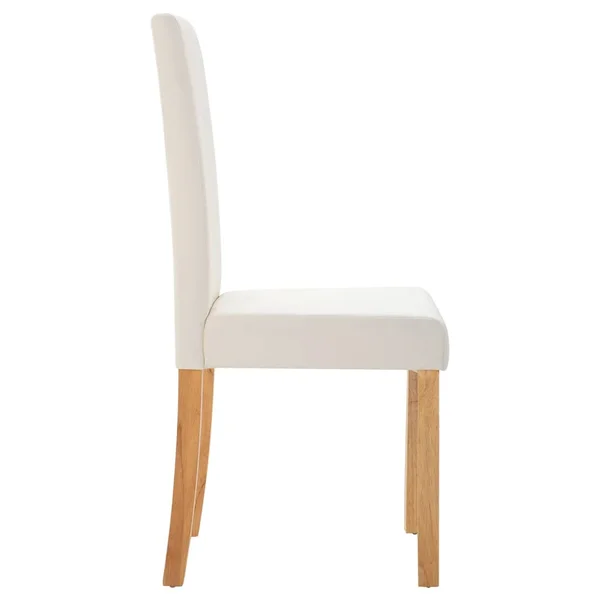 vidaXL Dining Chairs 6 Pcs Cream Faux Leather 277230