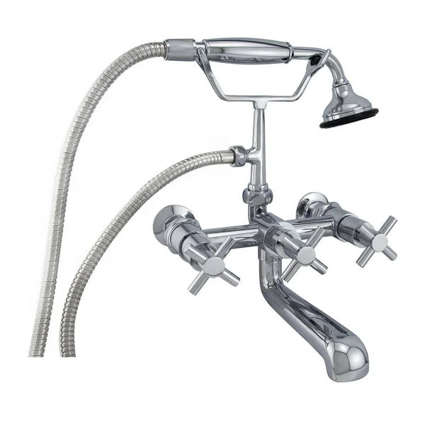 Barclay 7020-MC-BN Contemporary Wall Mount Tub Faucet w/ Hand Shower-Brushed Nickel