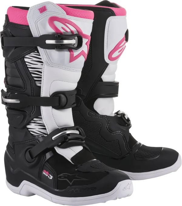 Alpinestars Stella Tech 3 Womens Boots (8 - Black/White/Pink)