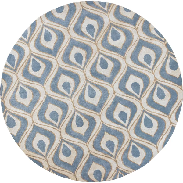Kas Bob Mackie Home 1020 Beige Eye of The Peacock Area Rug 5' x 8'