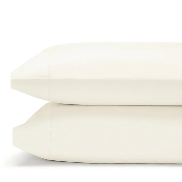 Matouk Sierra Hemstitch Standard Pillowcase - Pair - Ivory