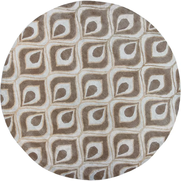 Kas Bob Mackie Home 1020 Beige Eye of The Peacock Area Rug 5' x 8'