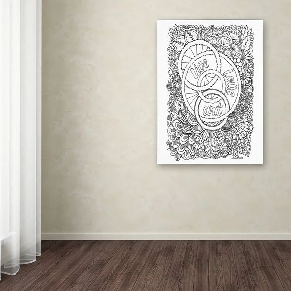 KCDoodleArt 'Enchanted Gardens 8' Canvas Wall Art 35 x 47 Inches