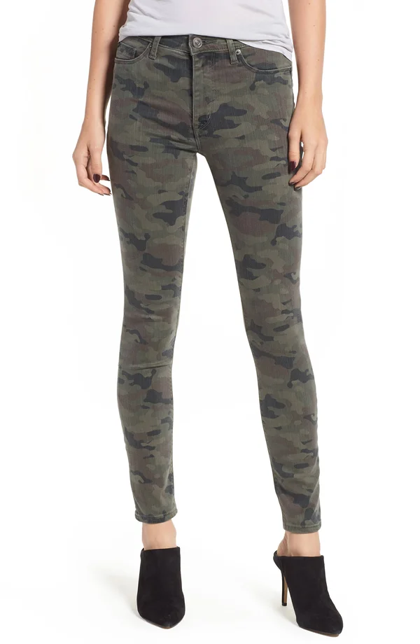 Hudson Barbara High Rise Skinny Jeans Deployed Camo 26