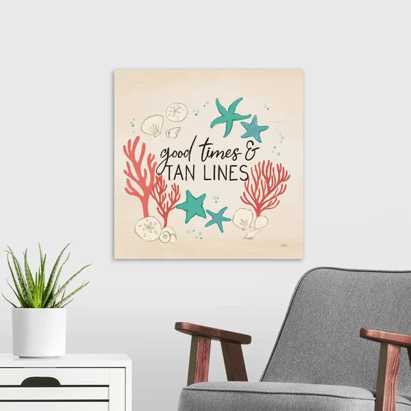 Beach Time IV - Canvas Wall Art, 20x20, Great Big Canvas