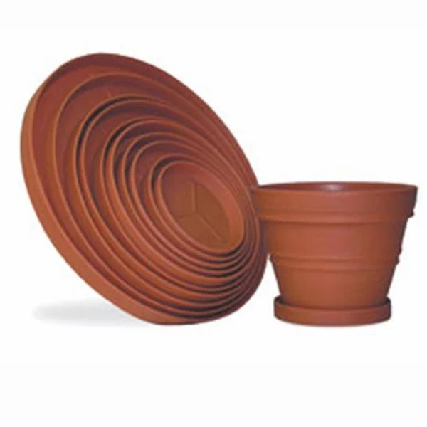 Round Resin Planter Saucers - Size: 20 Diam. Inches, Pink