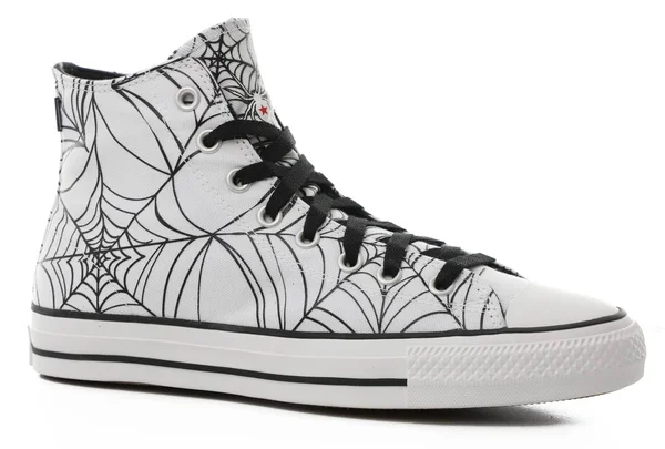 Converse Chuck Taylor All Star Pro High Skate Shoes - (White Widow) White/Black/White 8