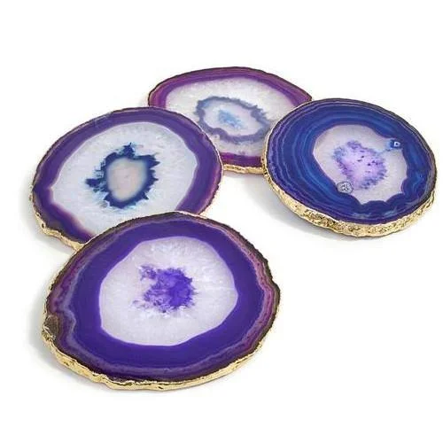 Anna New York - Lumino Coasters - Set of 4 - Smoke, Silver