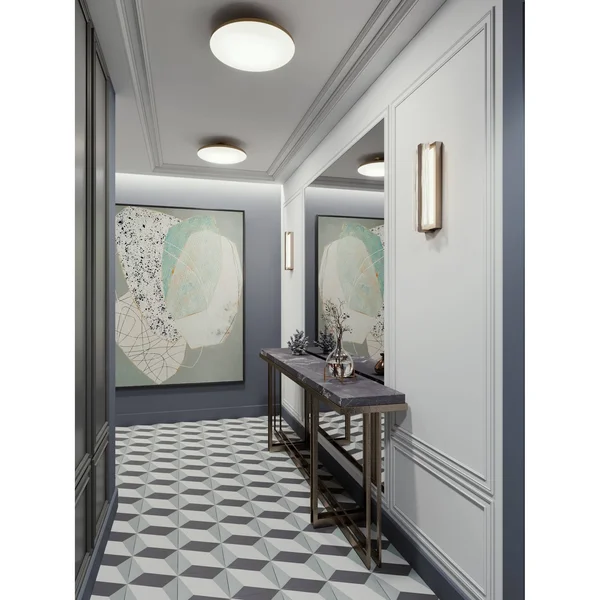 AFX-SKYF15LAJD1SN-Skye - 15 inch 25W 1 LED Flush Mount Satin Nickel