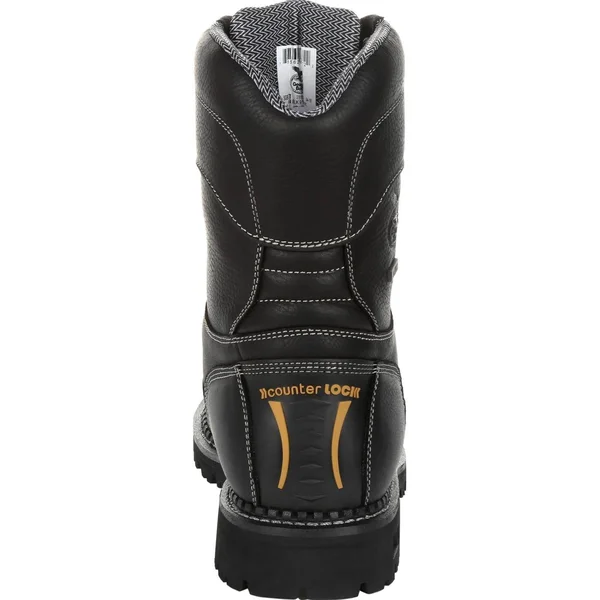 Georgia Boot Amp LT Logger Low Heel Waterproof Work Boot Size 7(w), Black