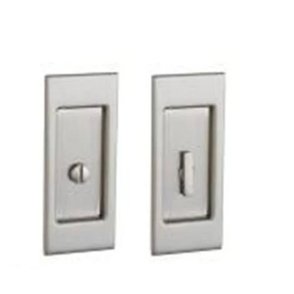 Baldwin PD006264PRIV Santa Monica Privacy Pocket Door Set with Door Pull Satin Chrome