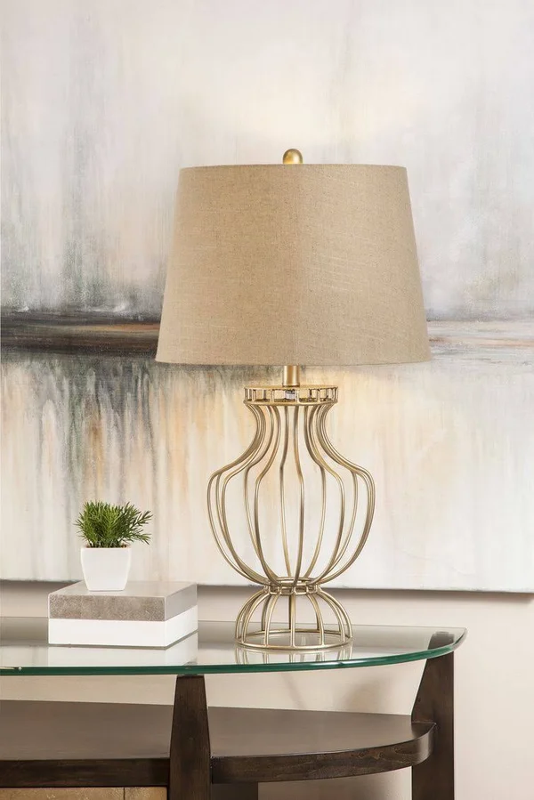 Bassett Mirror L3345TEC Whitney Table Lamp Brass