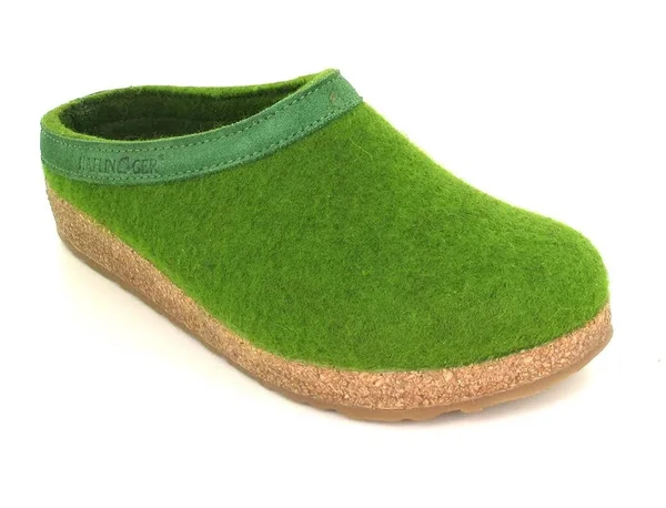 Haflinger GZL Colorful Grizzly Felt Clogs Grass Green - 41