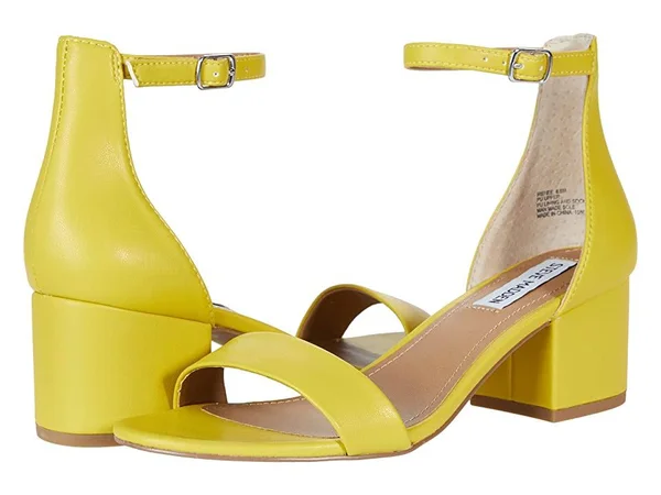 Steve Madden Irenee Sandal Women's 1-2 inch Heel Shoes Citron : 8 M