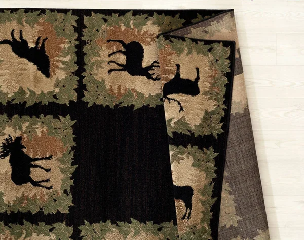 United Weavers Yalor Woodsman Boarder Lodge Black Polypropylene Area Rug or Runner - Size: 7&10 inch x 10&6 inch