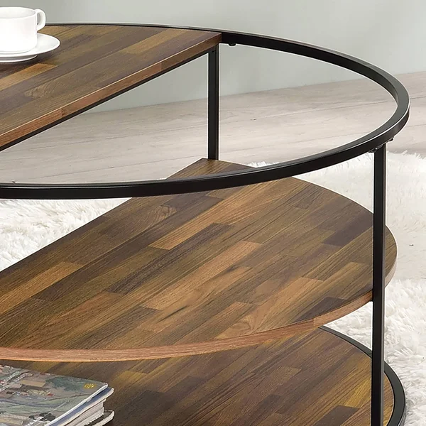 Dunlavin Round Coffee Table Black - miBasics
