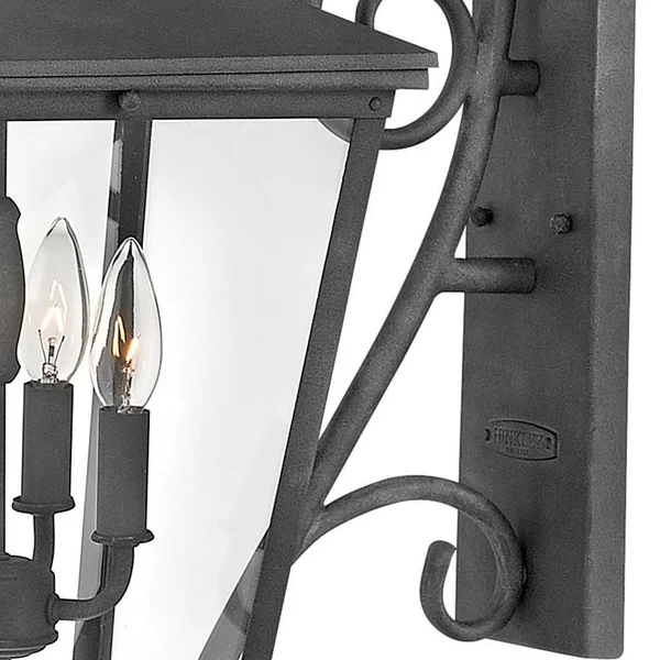 Hinkley Lighting 1436DZ-LL Trellis Outdoor Wall Light, Aged Zinc