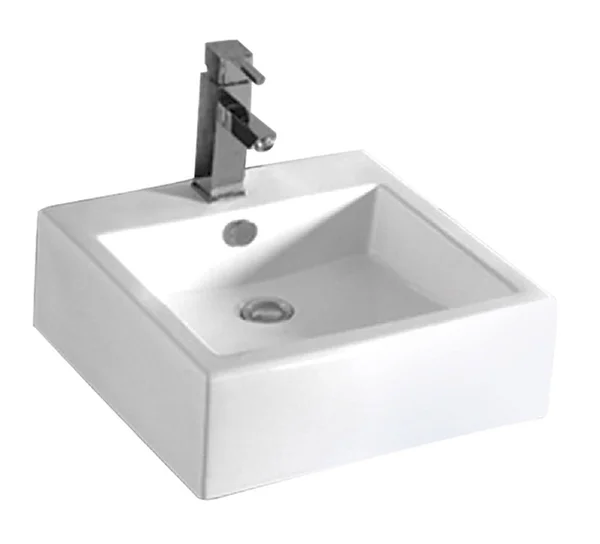 Whitehaus WHKN4051 Isabella Square Wall Mount Basin - White