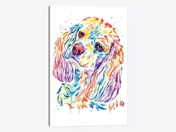 Lisa Whitehouse Canvas Prints - Curious Cocker ( Animal Art > Dogs > spaniels > Cocker spaniels art)