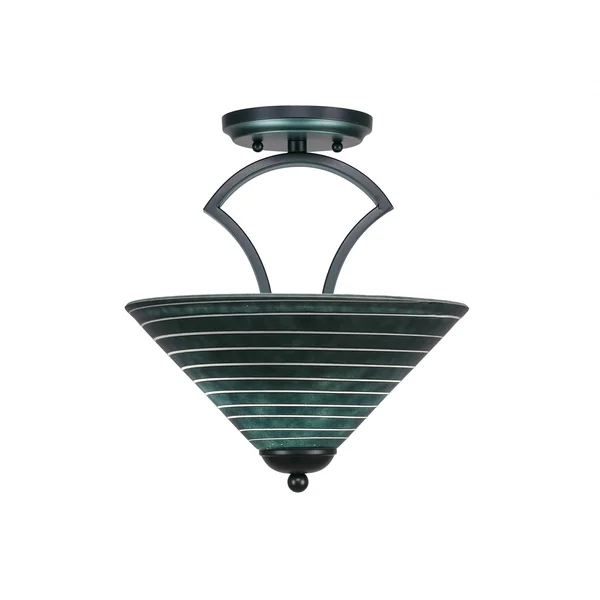 Toltec Lighting 563-MB-442 Zilo - Two Light Semi-Flush Mount Matte