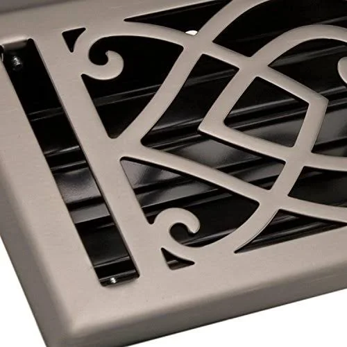 Naiture 4x22 x 10x22 Steel Floor Register Victorian Style Oil Rubbed Bronze Finish