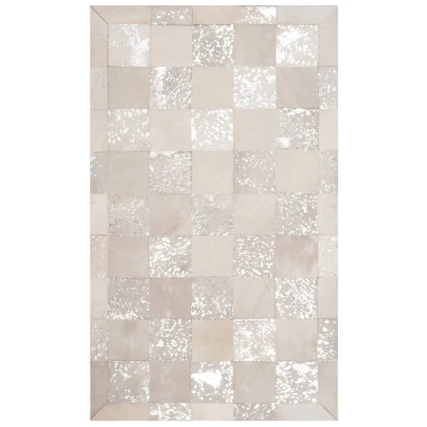 Safavieh Studio Leather Stl214A 3&0x22 x 5&0x22 Ivory - Silver Area Rug