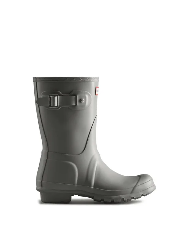 Hunter Original Short Women's Rain Boots Tundra Grey : 9 M