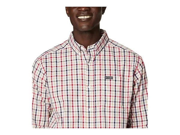 Columbia Rapid Rivers II Long Sleeve Shirt Men's Jacket Mountain Red Multi Gingham : MD
