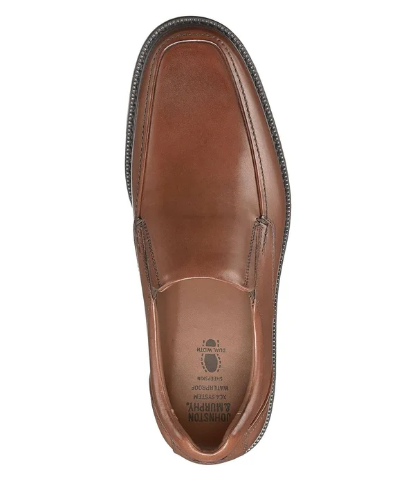 Johnston & Murphy Men's XC4 Stanton Moc Venetian Shoe - Tan Waterproof Full Grain - Size 7 - M/W