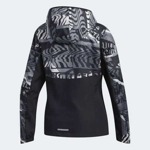 Adidas Women's Own The Run City Clash Wind Jacket - Size: Medium, Black