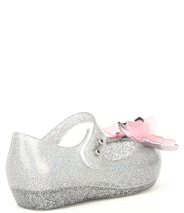Mini Melissa Ultragirl Fly III Mary Jane Flats - Baby/Toddler Pink