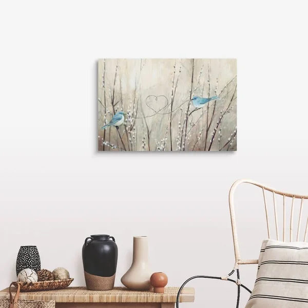 Pretty Birds Neutral String, Canvas Wall Art, 30x20, Great Big Canvas