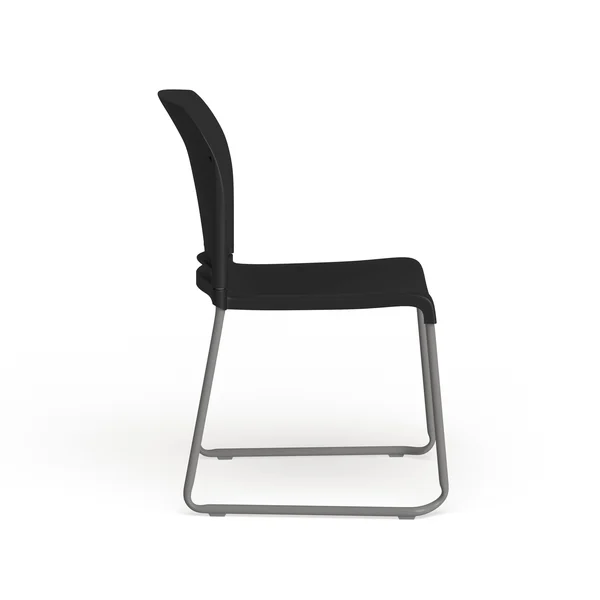 Lancaster Home 5 Pack 880 lb. Capacity Full Back Contoured Sled Base Stack Chair - Size: Orange