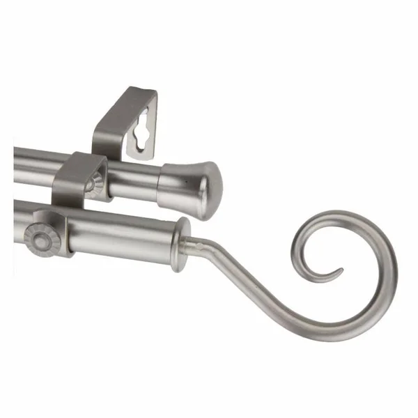 Rod Desyne Curl Double Curtain Rod - Black