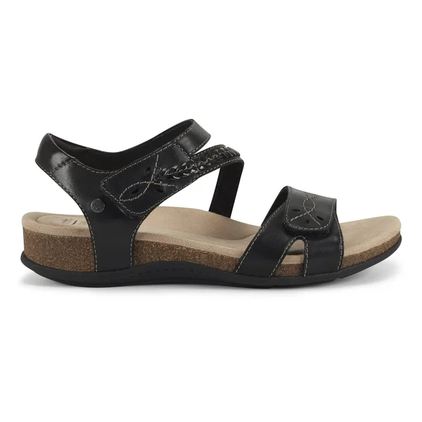 Earth Origins Bria Women's Sandals - Size: 6 Wide, Black