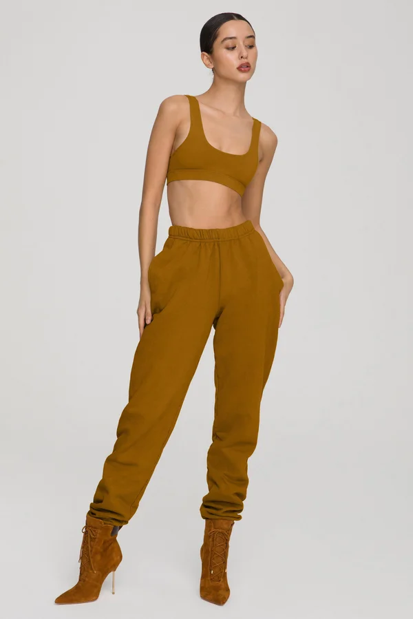Women's Boyfriend Sweatpants in Bronze Brown Size 4 - Good American, Khloé Kardashian