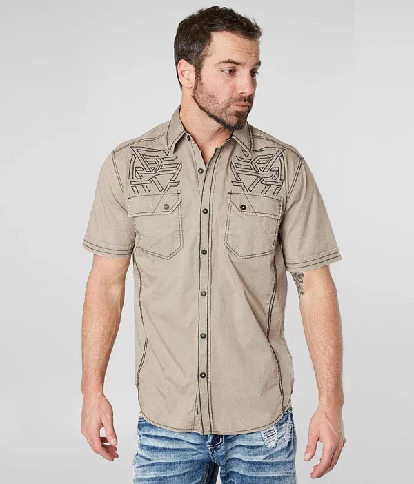 American Fighter Binary Stretch Shirt - Cream XX-Large, Men's