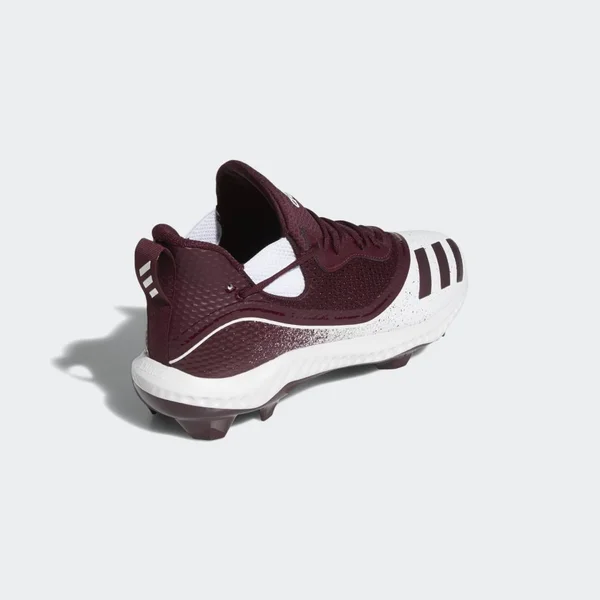 Adidas Icon V Bounce TPU White/Maroon Men's Baseball Cleats 11.5