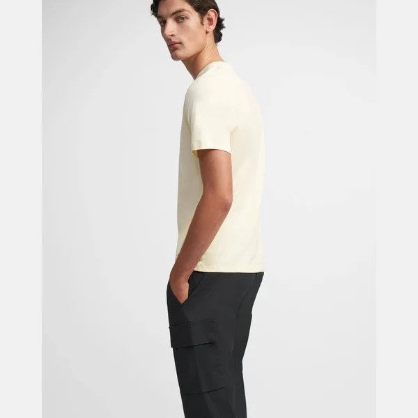 Theory Men's Precise Luxe Cotton Short-Sleeve Tee - Drift, Men's, S