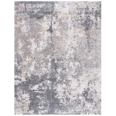 Maupin Abstract Light Gray/Gray Area Rug 17 Stories Rug Size: Round 7&10x22