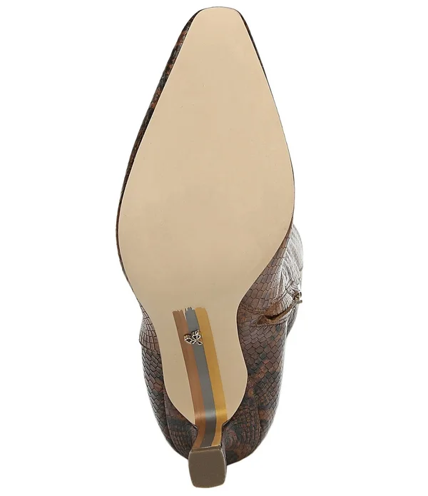 Sam Edelman Women's Davin Dress Boots - Brown Multi Snake