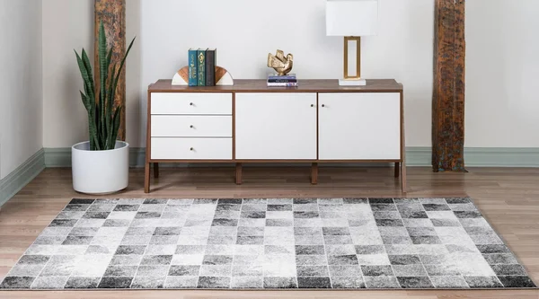 Unique Loom Wildlife Congo Light Gray 9& 0 x 12& 0 Area Rug