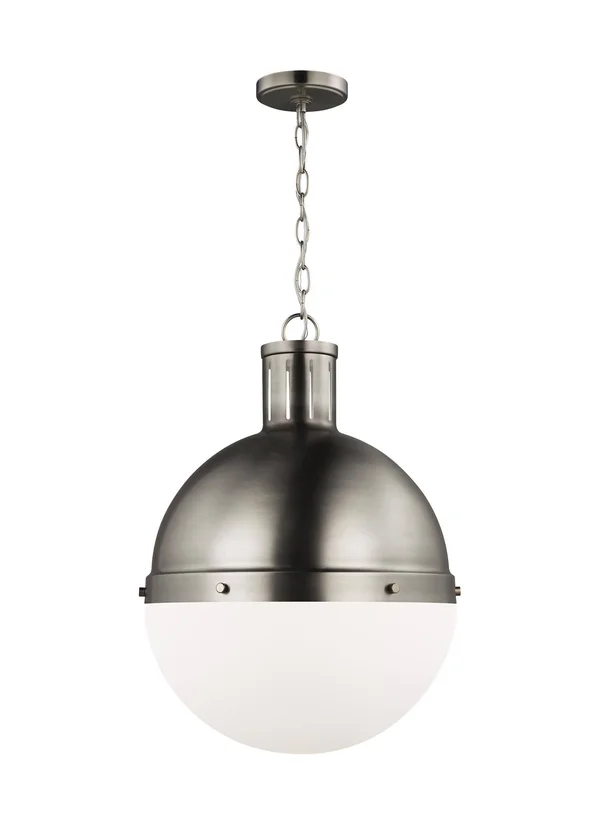 Sea Gull Hanks One Light Large Pendant - Antique Brushed Nickel - 6677101EN3-965