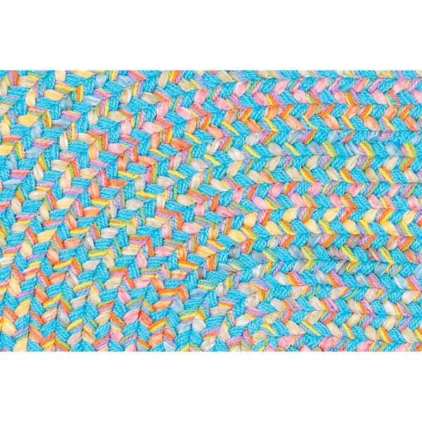 Rhody Rug Playful Indoor/Outdoor Braided Rug (Yellow 2& x 4& Runner)