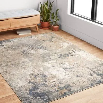 Eleanore Abstract Sand/Mist Area Rug Williston Forge Rug Size: Rectangle 11&6x22 x 15&