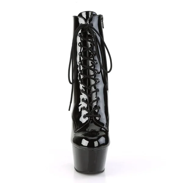 Pleaser - ASPIRE-1020 9 - Black Faux Leather/Black Matte